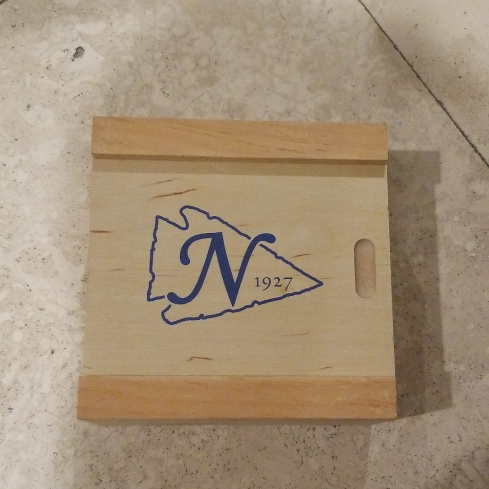Set Of 4 Marble Tumbled Coasters With BOX Cork